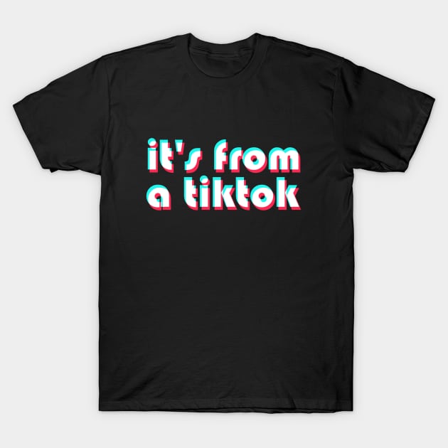 It's From a TikTok! T-Shirt by sofjac